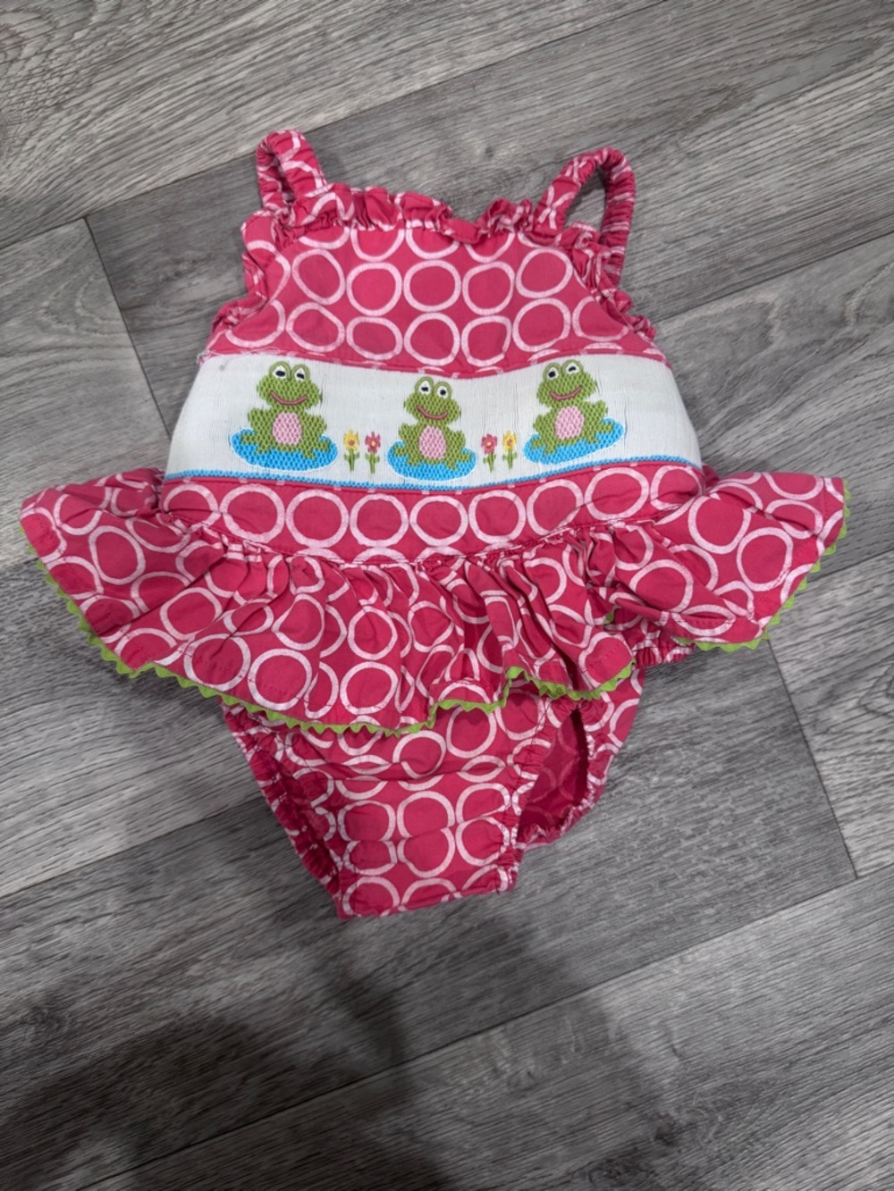 Smocked swim suit
